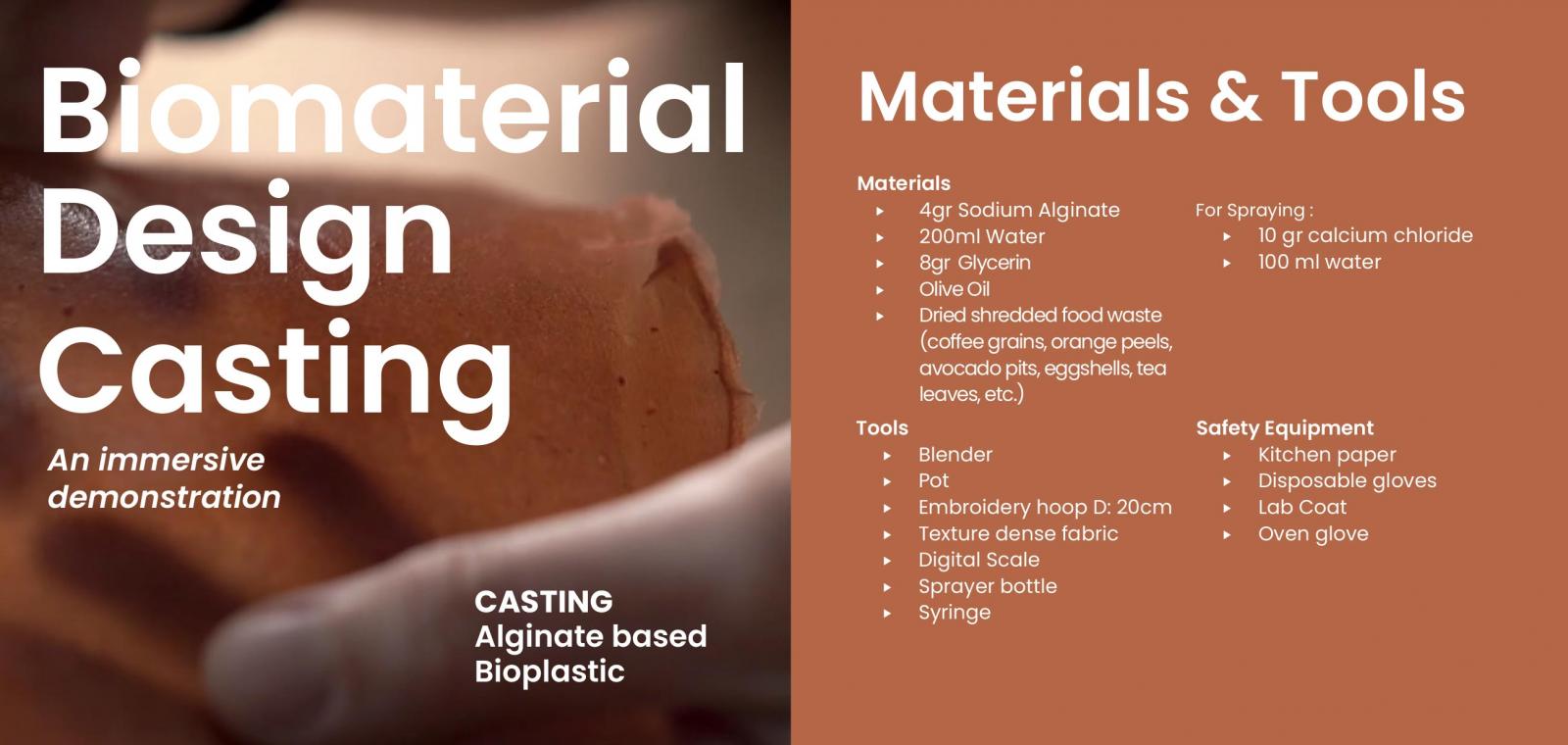 Alginate-based bioplastics casting booklet